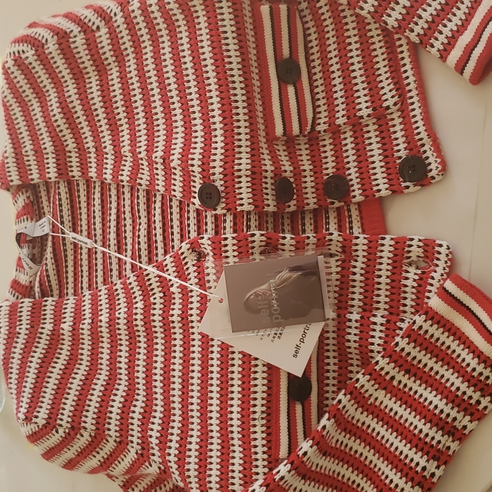 New! Self Portrait Cardigan and Skirt Set